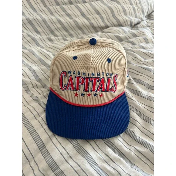 Washington Capitals NHL Hockey Retro Corduroy 50th Anniversary Stadium Hat - Picture 4 of 10